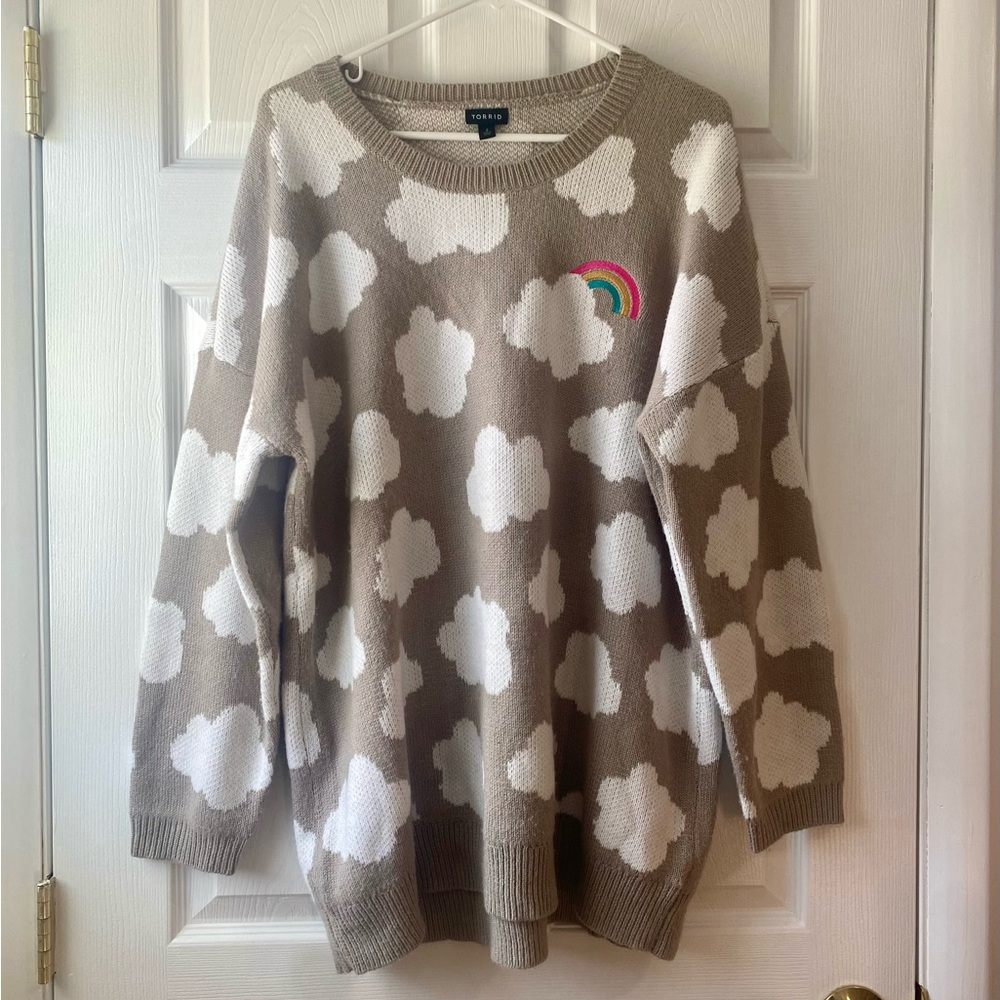 Torrid Pullover Drop Shoulder Cloud Tunic Sweater - image 2